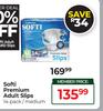 Softi Premium Adult Slips 14 Pack/Medium