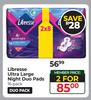 Libresse Ultra Large Night Duo Pads 16 Pack-For 2