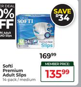 Softi Premium Adult Slips 14 Pack/Medium