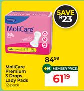 Molicare Premium 3 Drops Lady Pads 12 Pack