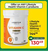 Lifestyle Health Vitamin C 1000mg-100 Tablets