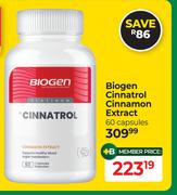 Biogen Cinnatrol Cinnamon Extract-60 Capsules