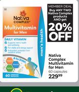 Nativa Complex Multivitamin For Men-60 Capsules