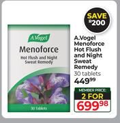 A.Vogel Menforce Hot Flush & Night Sweat Remedy 30 Tablets-For 2