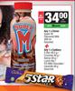 Clover Super M Flavoured Milk 300ml+Cadbury 5 Star 48.5g/Crunchie 40g/Astros 40g-For Both