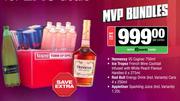 Hennessy VS Cognac 750ml+Ice Tropez Handies 6 x 275ml+Red Bull Energy Drink 4x250ml+Appletiser 1.25L