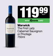 Warwick The First Lady Cabernet Sauvignon Or Pinotage-750ml