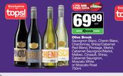 Olive Brook Sauv,Chenin,Chardonnay,Shiraz/Cab Red Blend,Pinotage,Moscato White Or Moscato Rose-750ml