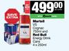 Martell VS Cognac 750ml & Red Bull Energy Energy Drink Cans 4 x 250ml-For Both