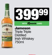 Jameson Triple Triple Distilled Irish Whisky-750ml