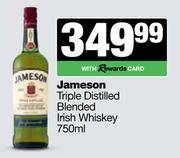 Jameson Triple Distilled Blended Irish Whisky-750ml