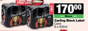 Carling Black Label-For 2 x 6 x 500ml