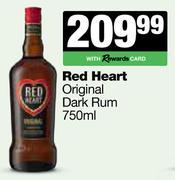 Red Heart Original Dark Rum-750ml