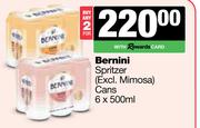 Bernini Spritzer Cans-For 2 x 6 x 500ml