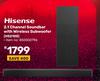 Hisense 2.1 Channel Soundbar With Wireless Subwoofer HS2100 850000796