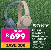 Sony On Ear Bluetooth Headphones WH-CH520 850012317/404/361