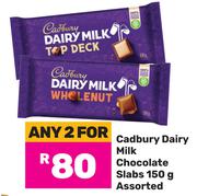 Cadbury Dairy Milk Chocolate Slabs Assorted-For Any 2 x 150g