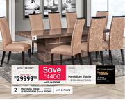 Meridian Table + 8 Meridian Chairs Combo