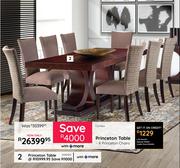 Princeton Table + 8 Princeton Chairs Combo