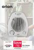 Orion Fan Heater OR-FH01-WT 10321829