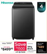 Hisense 18Kg Black Top Loader Machine WT311823UB 10302446