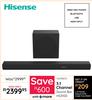Hisesne 3.1 Channel Sound Bar HS3100 10298676