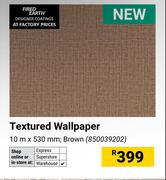 Textured Wallpaper Brown 10m x 530mm 850039202