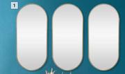 DH 3 Set Oval Aluminium Mirrors 850024496