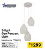 Bright Star Lighting 3 Light Geo Pendant Light Metal White 784603