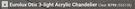 Eurolux Otis 3 Light Acrylic Chandelier Clear 555136