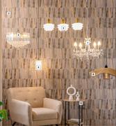 Fired Earth Geo Wallpaper Blue & Brown 10m x 530mm 850039260