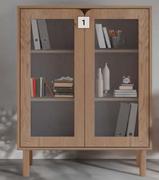 Koga Nordic Cabinet With Glass Doors Incl Hardware 850039947