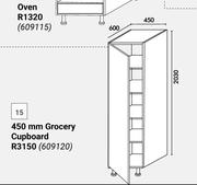 Home & Kitchen 450mm Grocery Cupboard (Tall Units) 609120