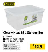 Addis Clearly Neat 15Ltr Storage Box 518494