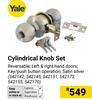 Yale Cylinder Knob Set 