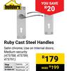 Builders Ruby Cast Steel Handles 473788, 473789, 473791