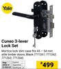 Yale Cuneo 3-Lever Lock Set