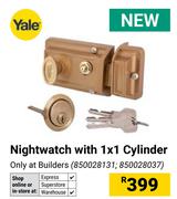 Yale Nightwatch With 1 x 1 Cylinder 850028131, 850028037