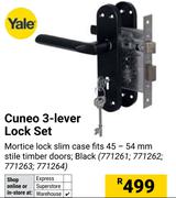 Yale Cuneo 3-Lever Lock Set