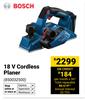 Bosch 18V Cordless Planer 850032500