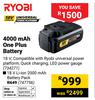 Ryobi 4000 mAh One Plus Battery 734271