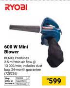 Ryobi 600W Mini Blower BL600