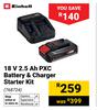 Einhell 18V 2.5 Ah PXC Battery & Charger Starter Kit 768724