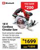 Einhell 18V Cordless Circular Saw 784296
