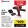 Einhell 18V Impact Drill 850019834