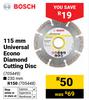 Bosch 115mm Universal Econo Diamond Cutting Disc 705449