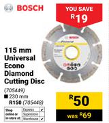Bosch 115mm Universal Econo Diamond Cutting Disc 705449