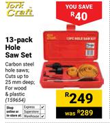Tork Craft 13 Pack Hole Saw Set 159654