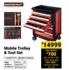Mastercraft Mobile Trolley & Tool Set 7GSDT01 850013993