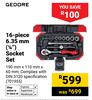 Gedore 16-Piece 6.35mm (1/4") Socket Set 701955
